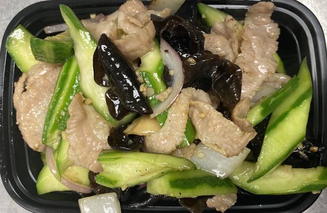 勝瓜雲耳炒/爽肉